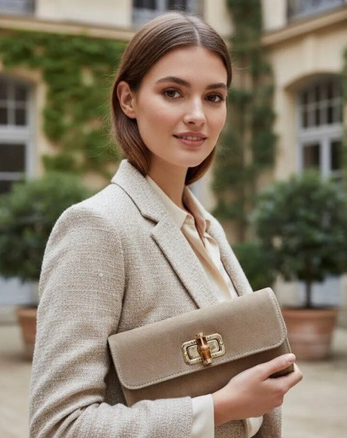 Elegant Suede Clutch