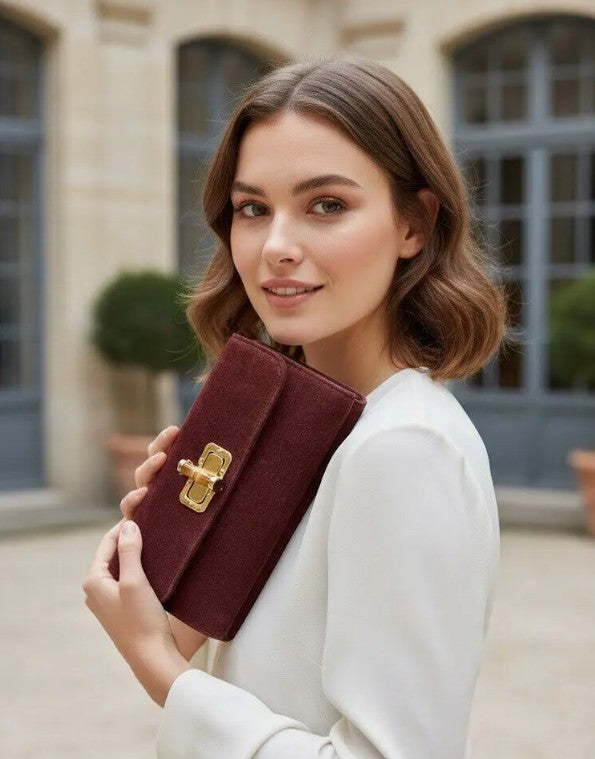 Elegant Suede Clutch