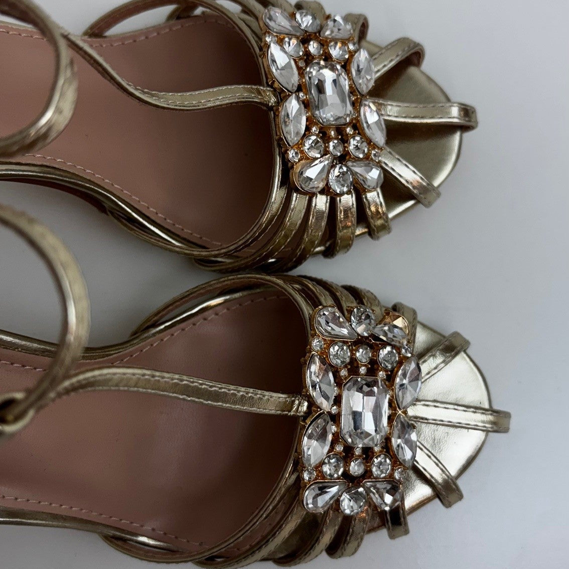 Gold Bloom Heels