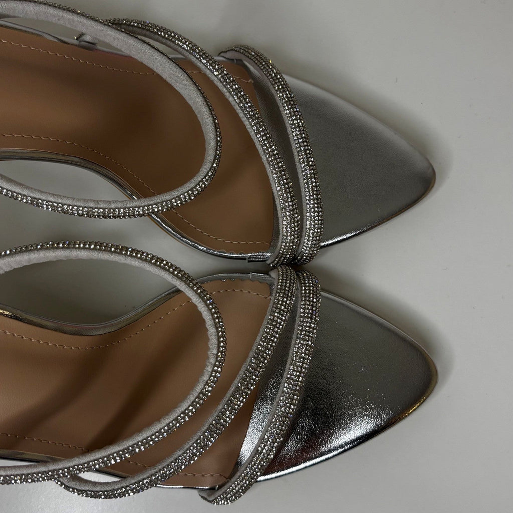 Silver Sandal with Stones