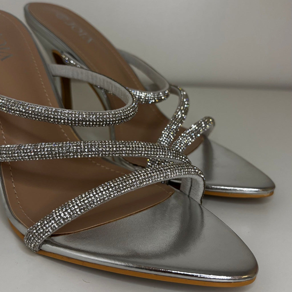 Silver Sandal with Stones